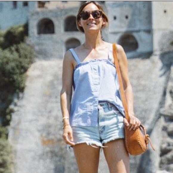 J. Crew Tops - 🆕✨ J Crew Button Front Ruffle Tank Top